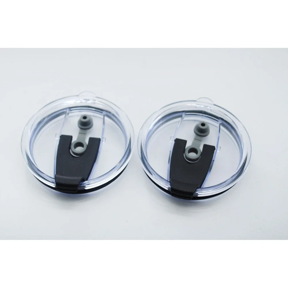 Diumepo 2 Pack Magnetic Slider Lids for 30 oz Tumbler Black Splash Proof Clear